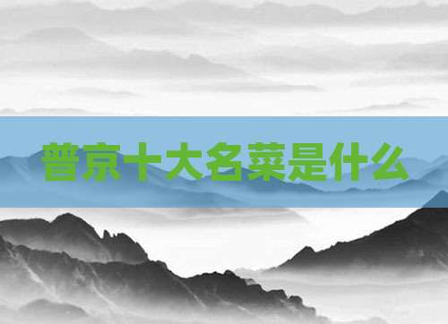 普京十大名菜是什么