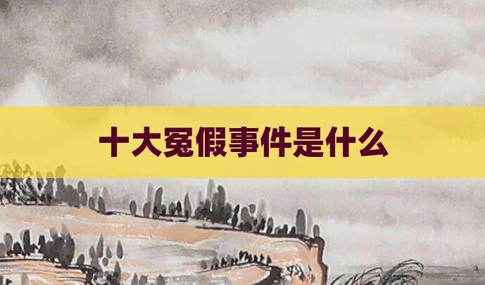 十大冤假事件是什么