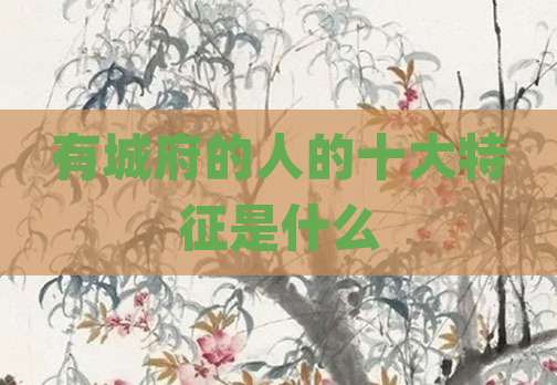 有城府的人的十大特征是什么
