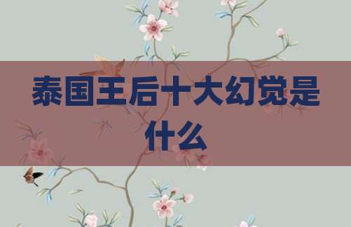 泰国王后十大幻觉是什么