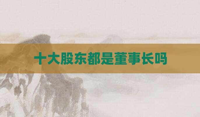 十大股东都是董事长吗