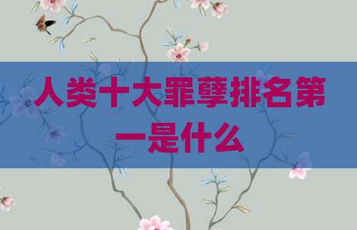 人类十大罪孽排名第一是什么