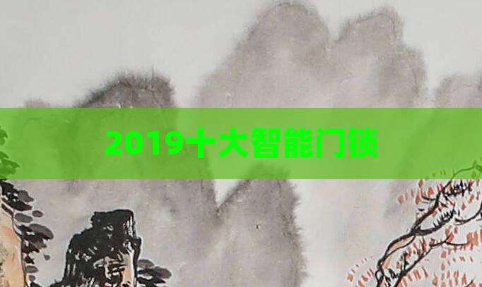 2019十大智能门锁