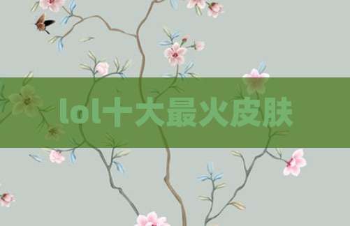lol十大最火皮肤