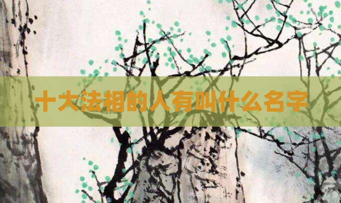 十大法相的人有叫什么名字