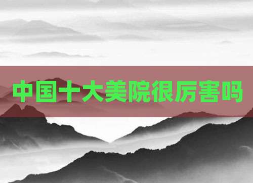 中国十大美院很厉害吗