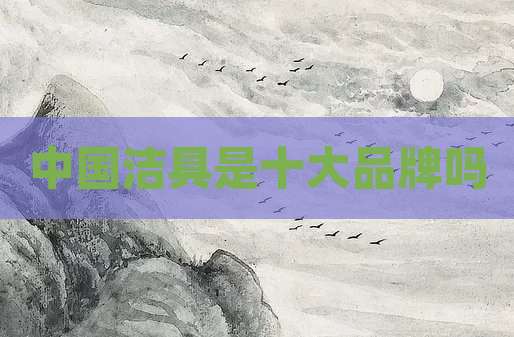 中国洁具是十大品牌吗