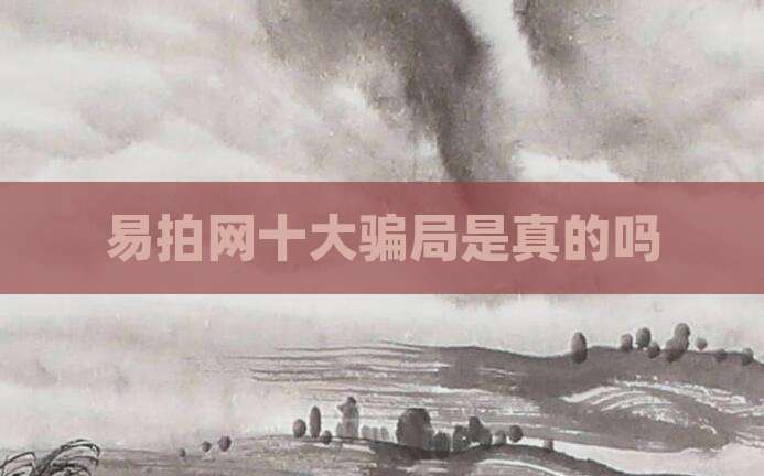 易拍网十大骗局是真的吗