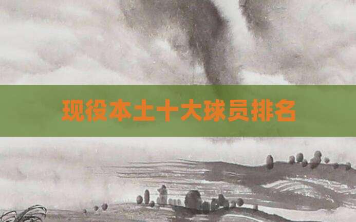 现役本土十大球员排名