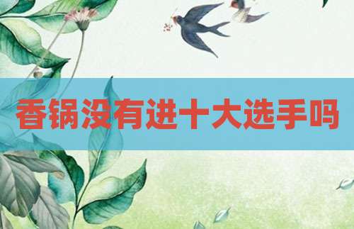 香锅没有进十大选手吗