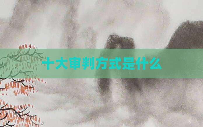 十大审判方式是什么