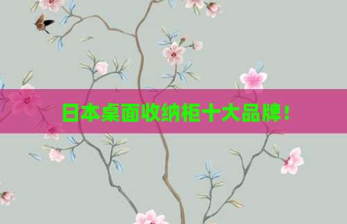 日本桌面收纳柜十大品牌！
