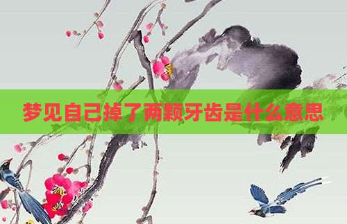 梦见自己掉了两颗牙齿是什么意思