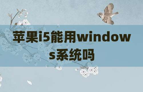 苹果i5能用windows系统吗