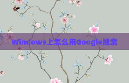 Windows上怎么用Google搜索