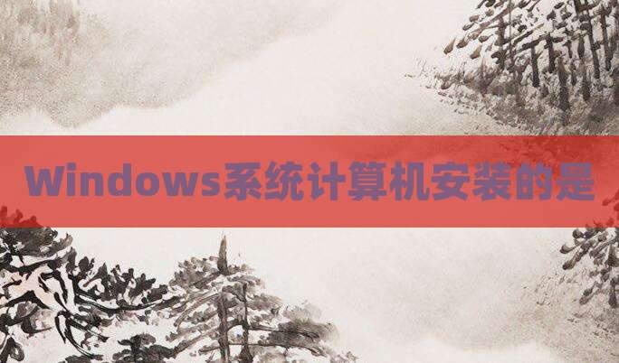 Windows系统计算机安装的是