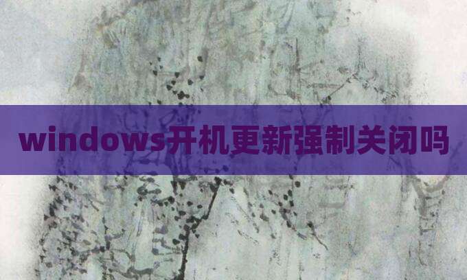 windows开机更新强制关闭吗