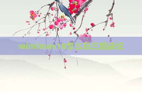 windows10怎么玩三国战纪