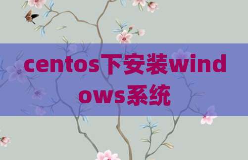 centos下安装windows系统