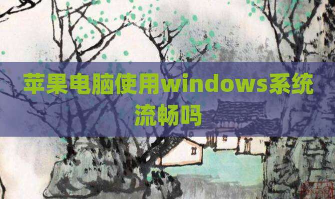 苹果电脑使用windows系统流畅吗