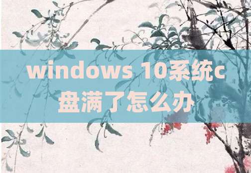 windows 10系统c盘满了怎么办