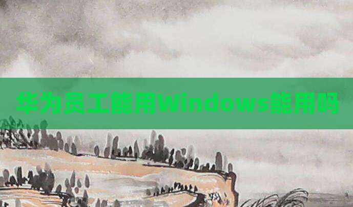 华为员工能用Windows能用吗