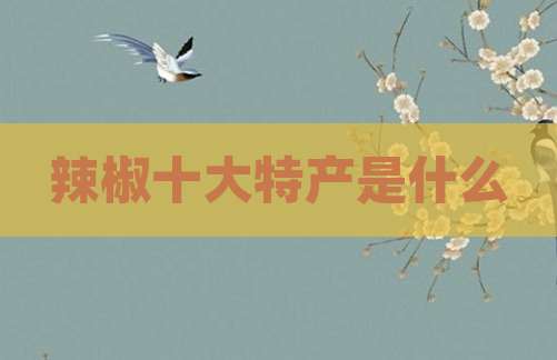 辣椒十大特产是什么
