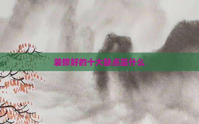 装修好的十大缺点是什么