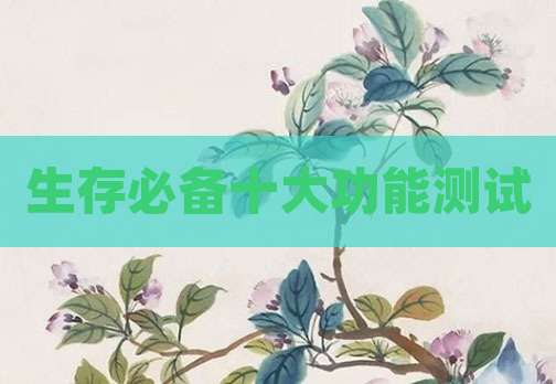 生存必备十大功能测试