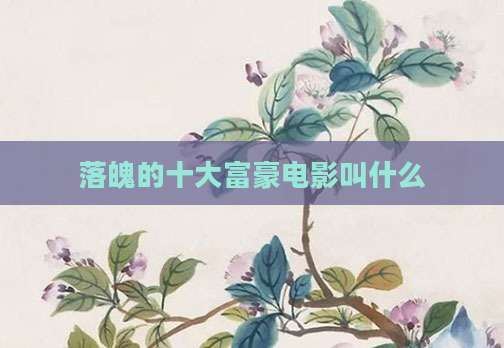 落魄的十大富豪电影叫什么