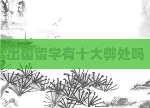出国留学有十大弊处吗