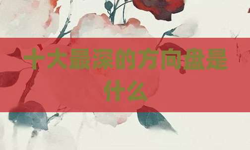 十大最深的方向盘是什么