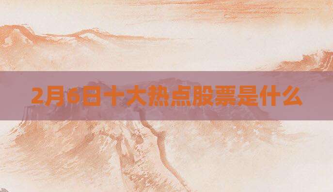 2月6日十大热点股票是什么
