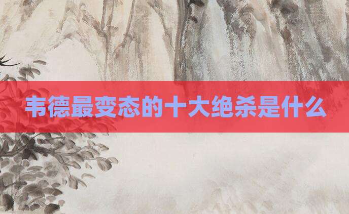 韦德最变态的十大绝杀是什么
