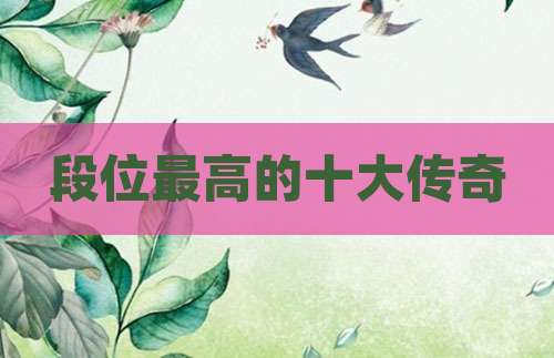 段位最高的十大传奇
