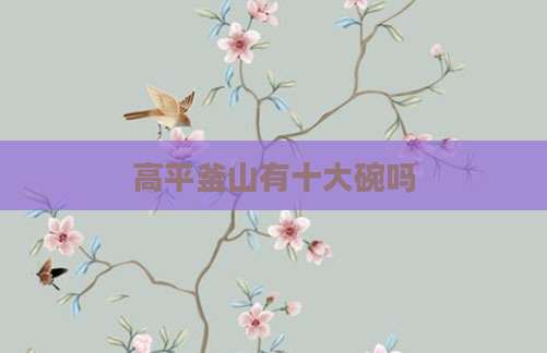 高平釜山有十大碗吗