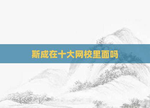 斯成在十大网校里面吗