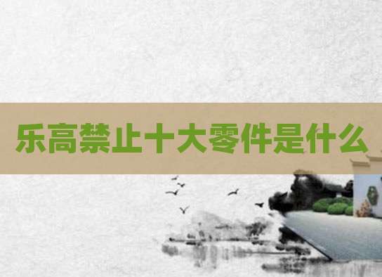 乐高禁止十大零件是什么