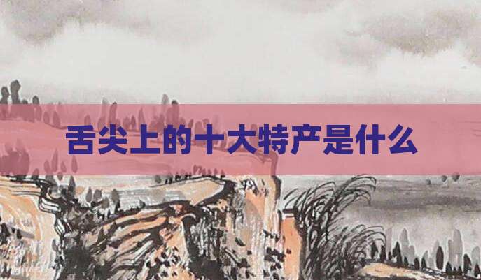 舌尖上的十大特产是什么