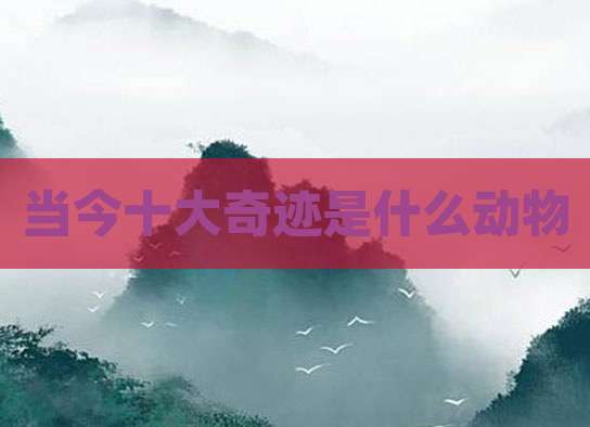 当今十大奇迹是什么动物
