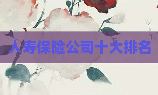 人寿保险公司十大排名