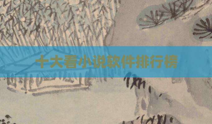 十大看小说软件排行榜