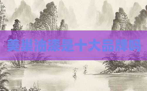 美巢油漆是十大品牌吗