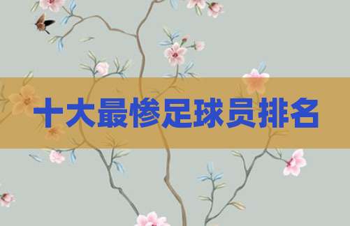 十大最惨足球员排名