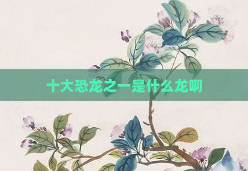 十大恐龙之一是什么龙啊