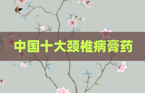 中国十大颈椎病膏药