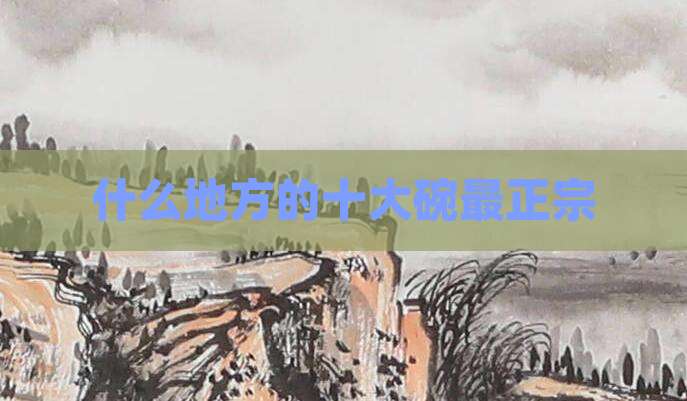 什么地方的十大碗最正宗