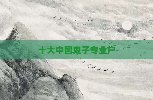 十大中国鬼子专业户