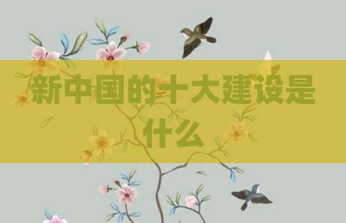 新中国的十大建设是什么