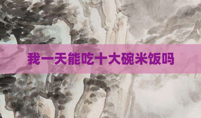 我一天能吃十大碗米饭吗